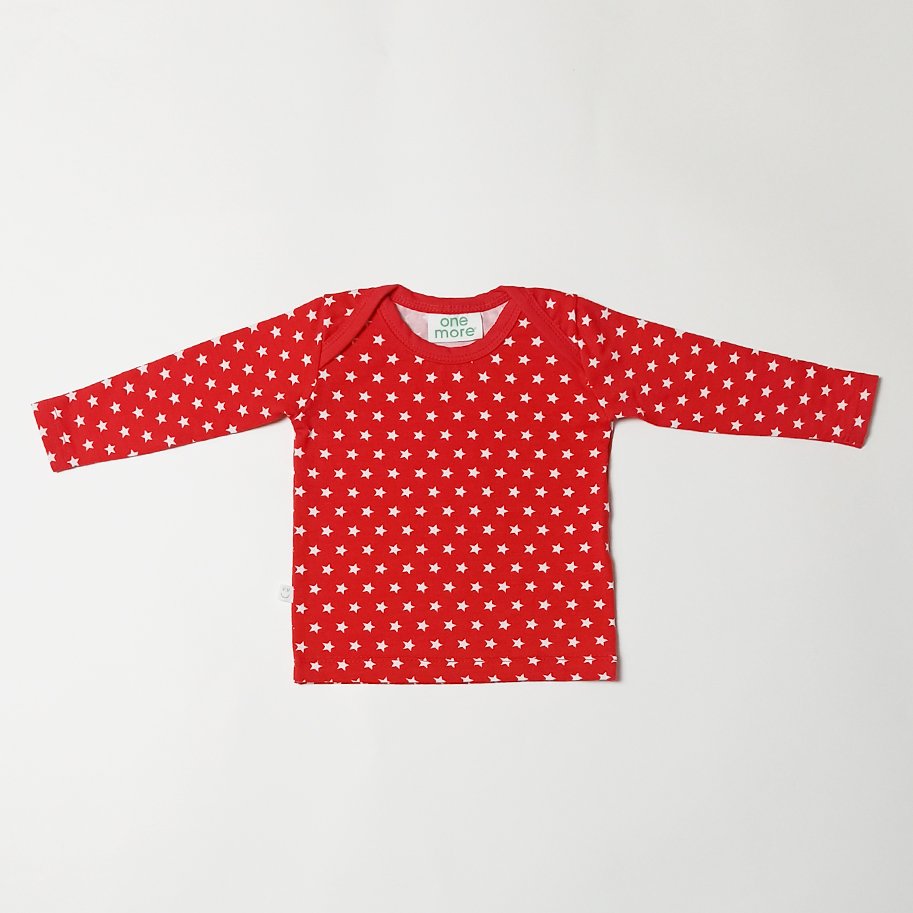 Camiseta bebé estrellas rojas